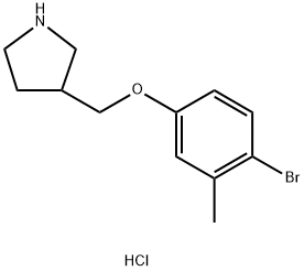 3-[(4-Bromo-3-methylphenoxy)methyl]pyrrolidinehydrochloride Struktur