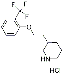 3-{2-[2-(Trifluoromethyl)phenoxy]ethyl}piperidinehydrochloride Struktur