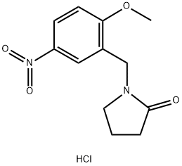 2-pyrrolidinone, 1-[(2-methoxy-5-nitrophenyl)methyl]- Struktur