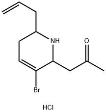 2-propanone, 1-[3-bromo-1,2,5,6-tetrahydro-6-(2-propenyl)- Struktur