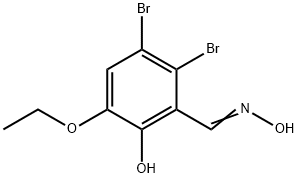 benzaldehyde, 2,3-dibromo-5-ethoxy-6-hydroxy-, oxime Struktur