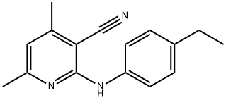 3-pyridinecarbonitrile, 2-[(4-ethylphenyl)amino]-4,6-dimet Struktur