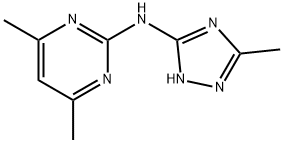 2-pyrimidinamine, 4,6-dimethyl-N-(5-methyl-4H-1,2,4-triazo Struktur