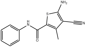 2-thiophenecarboxamide, 5-amino-4-cyano-3-methyl-N-phenyl- Struktur