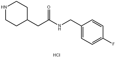 4-piperidineacetamide, N-[(4-fluorophenyl)methyl]- Struktur