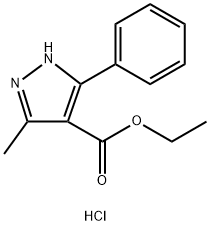 Ethyl 3-methyl-5-phenyl-1H-pyrazole-4-carboxylate hydrochloride Struktur