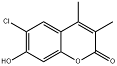 6-Chloro-7-hydroxy-3,4-dimethyl-2H-chromen-2-one Struktur