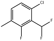 1-Chloro-2-(difluoromethyl)-3-fluoro-4-methylbenzene Struktur