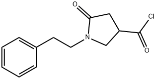 5-Oxo-1-(2-phenylethyl)pyrrolidine-3-carbonyl chloride Struktur