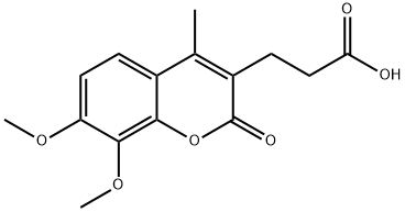 3-(7,8-Dimethoxy-4-methyl-2-oxo-2H-chromen-3-yl)-propanoic acid Struktur