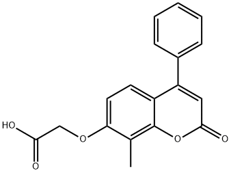 [(8-Methyl-2-oxo-4-phenyl-2H-chromen-7-yl)oxy]-acetic acid Struktur