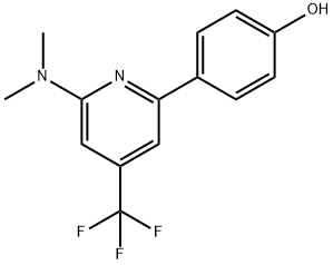 4-(6-Dimethylamino-4-trifluoromethyl-pyridin-2-yl) -phenol Struktur