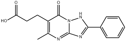 3-(5-Methyl-7-oxo-2-phenyl-4,7-dihydro[1,2,4]-triazolo[1,5-a]pyrimidin-6-yl)propanoic acid Struktur