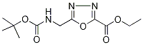 Ethyl 5-(tert-butyloxycarbonylaminomethyl)-[1,3,4] oxadiazole-2-carboxylate Struktur