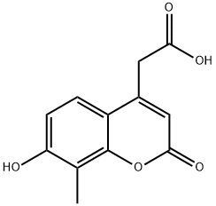 (7-Hydroxy-8-methyl-2-oxo-2H-chromen-4-yl)-acetic acid Struktur