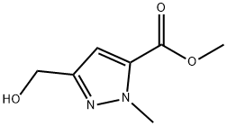 Methyl 5-hydroxymethyl-2-methyl-2H-pyrazole-3-carboxylate Struktur