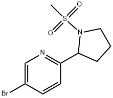 5-Bromo-2-(1-methanesulfonyl-pyrrolidin-2-yl)-pyridine Struktur