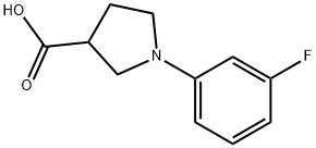 1-(3-FLUOROPHENYL)PYRROLIDINE-3-CARBOXYLICACID Struktur