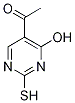 1-(4-Hydroxy-2-thio-5-pyrimidinyl)-1-ethanone Struktur