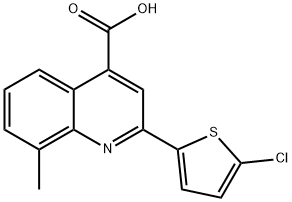 2-(5-CHLOROTHIEN-2-YL)-8-METHYLQUINOLINE-4-CARBOXYLIC ACID Struktur