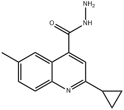 2-CYCLOPROPYL-6-METHYLQUINOLINE-4-CARBOHYDRAZIDE Struktur