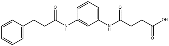 4-OXO-4-{3-[(3-PHENYLPROPANOYL)AMINO]-ANILINO}BUTANOIC ACID Struktur