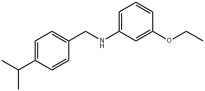 3-Ethoxy-N-(4-isopropylbenzyl)aniline Struktur