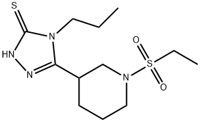 5-[1-(Ethylsulfonyl)piperidin-3-yl]-4-propyl-4H-1,2,4-triazole-3-thiol Struktur