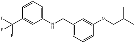 N-(3-Isobutoxybenzyl)-3-(trifluoromethyl)aniline Struktur