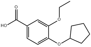 4-(cyclopentyloxy)-3-ethoxybenzoic acid Struktur