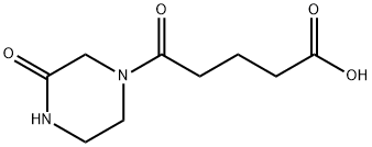 5-oxo-5-(3-oxopiperazin-1-yl)pentanoic acid Struktur