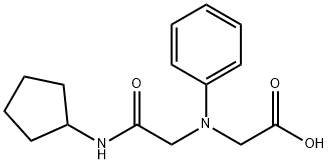 [[2-(cyclopentylamino)-2-oxoethyl](phenyl)amino]acetic acid Struktur