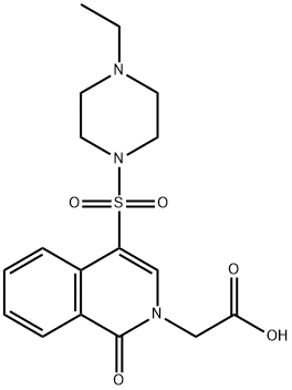 [4-[(4-ethylpiperazin-1-yl)sulfonyl]-1-oxoisoquinolin-2(1H)-yl]acetic acid Struktur