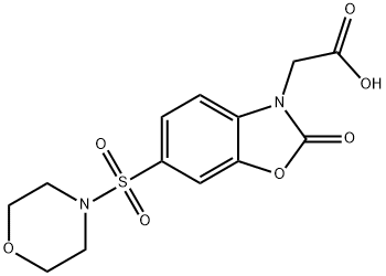 [6-(morpholin-4-ylsulfonyl)-2-oxo-1,3-benzoxazol-3(2H)-yl]acetic acid Struktur