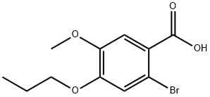 2-bromo-5-methoxy-4-propoxybenzoic acid Struktur