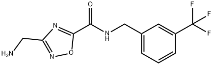 3-(aminomethyl)-N-[3-(trifluoromethyl)benzyl]-1,2,4-oxadiazole-5-carboxamide Struktur