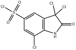 3,3,7-trichloro-2-oxoindoline-5-sulfonyl chloride Struktur