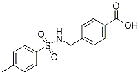 4-({[(4-methylphenyl)sulfonyl]amino}methyl)benzoic acid Struktur