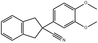 2-(3,4-dimethoxyphenyl)indane-2-carbonitrile Struktur