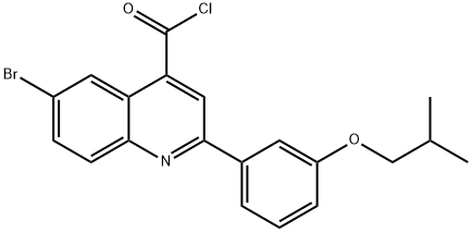 6-bromo-2-(3-isobutoxyphenyl)quinoline-4-carbonyl chloride Struktur