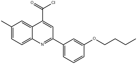 2-(3-butoxyphenyl)-6-methylquinoline-4-carbonyl chloride Struktur