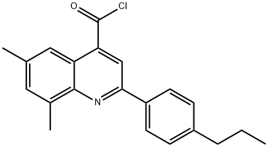 6,8-dimethyl-2-(4-propylphenyl)quinoline-4-carbonyl chloride Struktur