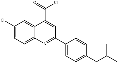 6-chloro-2-(4-isobutylphenyl)quinoline-4-carbonyl chloride Struktur