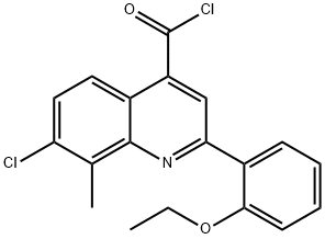 7-chloro-2-(2-ethoxyphenyl)-8-methylquinoline-4-carbonyl chloride Struktur