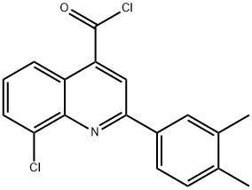 8-chloro-2-(3,4-dimethylphenyl)quinoline-4-carbonyl chloride Struktur