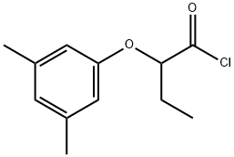 2-(3,5-dimethylphenoxy)butanoyl chloride Struktur