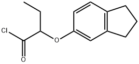 2-(2,3-dihydro-1H-inden-5-yloxy)butanoyl chloride Struktur