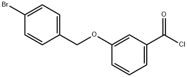 3-[(4-bromobenzyl)oxy]benzoyl chloride Struktur