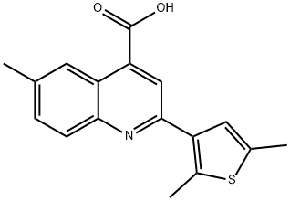 2-(2,5-dimethyl-3-thienyl)-6-methylquinoline-4-carboxylic acid Struktur