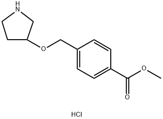 Methyl 4-[(3-pyrrolidinyloxy)methyl]benzoatehydrochloride Struktur